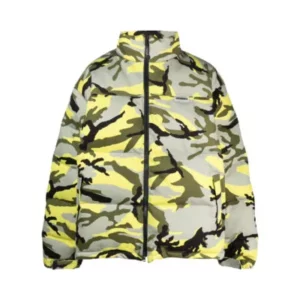 VETEMENTS camouflage puffer jacket – Neon Green